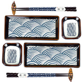Artcome 8-piece sushi plate set with matching plates for stylish dining.
