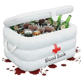 ArtCreativity inflatable blood bank cooler ready to chill drinks at parties.