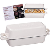 Articasting 11x5 loaf pan with lid for sourdough, crispy crust and tender crumb.