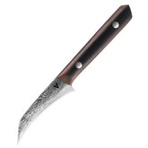 ARTIDGE damascus knife 67-layer blade displays durable sharpness and intricate pattern.