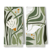 ArtisaEura abstract boho sage green kitchen towels set of 2 for durable, stylish kitchen decor.