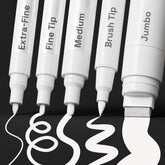ARTISTRO 5 white paint pen for glass marking with opaque, durable lines.
