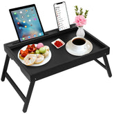 Artmeer bed tray with handles and folding legs for easy transport and stable use