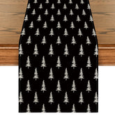 Artoid Mode black Xmas tree table runner hero view for festive tables
