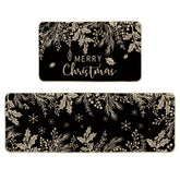 Artoid Mode black holly pine branch mats 17x29 provide stylish kitchen protection.