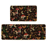 Artoid Mode black mushrooms butterfly spring kitchen mats 17x29 brighten the entry while protecting floors.