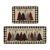 Artoid Mode buffalo plaid Christmas mats 24x35 protect floors and add festive style.