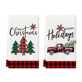 Artoid Mode Christmas Trees towel with festive pattern for drying and decor.