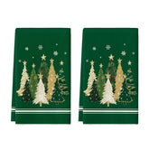Artoid Mode green Christmas tree star kitchen towel for quick dish drying.