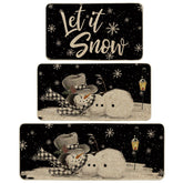 Artoid Mode Let It Snow snowflake pattern kitchen mat adds festive style and floor protection