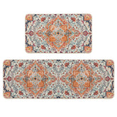 Artoid Mode orange flowers Bohemia kitchen mat in 17x29 adds color and comfort to your counter area.