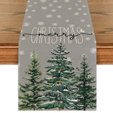 Artoid Mode pine tree snowflake pattern table runner elevates holiday table decor