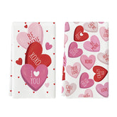 Artoid Mode red heart dish towels for stylish kitchen drying
