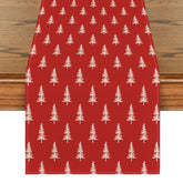 Artoid Mode red Xmas Tree table runner on a festive dining table
