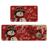Artoid Mode snowman kitchen mat 17x29 pattern for festive floor protection and style