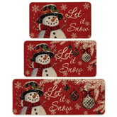 Artoid Mode snowman kitchen mat with snowflake design for festive décor