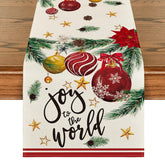 Artoid Mode Xmas balls pine pattern enhances festive table setting.