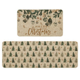 Artoid Mode Xmas Tree Ornament kitchen mat 17x29 with festive pattern protects floors