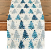 Artoid Mode Xmas Trees Snowflake Table Runner adds festive flair while protecting a table