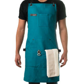 Asaya Chef apron with durable canvas and work-ready finish for kitchen and workshop use.