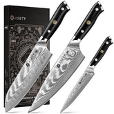 ASETY Damascus 8-inch chef knife for precise, effortless slicing in daily prep