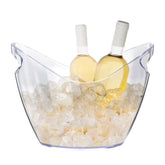 Asika ice bucket clear 4L with sturdy handles for easy transport at parties
