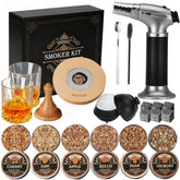 Asovnis Whiskey Smoker Kit with Torch enables quick, controlled smoke for cocktails.