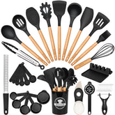 Astercook 39-piece utensil set with wooden handles for versatile cooking