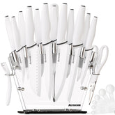 Astercook knife set with clear block for organized, quick-access everyday meal prep.