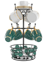 ASTLIHO 360° rotating mug tree; convenient, space-saving mug display for countertops.