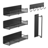 Aston Elder 5-pack magnetic shelves on fridge and washer provide strong hold without drilling.