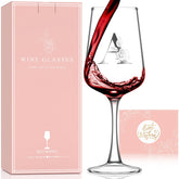 Astonlink monogram initials wine glass for a personalized keepsake