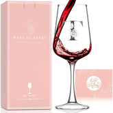 Astonlink personalized initial wine glass with monogram, a thoughtful gift