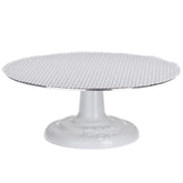 Ateco cast iron base cake stand with stable design and smooth rotation for decorating
