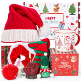 Atonofun Santa mug in a festive basket for cozy holiday moments.
