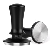 Attsky 58mm tamper base provides flat contact for even extraction.