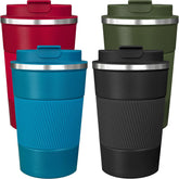 ATZNZIK four-color insulated mugs set ideal for home, office, and travel.