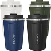 ATZNZIK 4-pack travel mug with lid in 12oz keeps beverages hot or cold on the go.