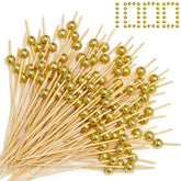 ATZNZIK gold cocktail picks 4.7-inch for easy handling and elegant appetizers.