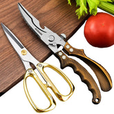 AUDAMI premium kitchen shears pair ready for poultry prep and clean cuts