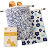 Augine beeswax bread bag linen large keeps sourdough fresh with breathable fabric.