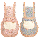 AUGSUN floral pink apron with large pockets for easy storage.