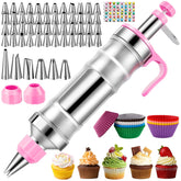 AUKOW cake decorating kit 164pcs comprehensive set for creative cake borders and florals
