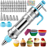 AUKOW cake decorating kit plunger syringe for smooth frosting application