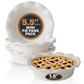 Aunt Shannon's Kitchen mini pie pan set of four for individual servings and portion control.