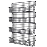 AURIKAR wall mount spice rack with four tiers keeps spices within easy reach.