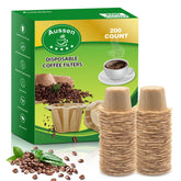 Aussen disposable coffee filters natural 200pcs ready for mess-free brewing