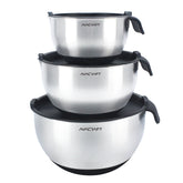 AVACRAFT mixing bowls with lids and non-slip base keep ingredients steady while you whisk.