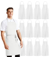 Avalon Kitchen white apron for women protects clothing during cooking and crafting.
