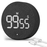 AVINIA desk timer with fabric mesh cover showing soft touch and stylish kitchen desk presence